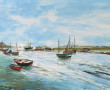 Gaston BARRET (1910-1991) "Bateaux et ba