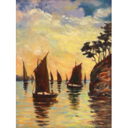 Robert Le RHUN (1936-2006) "Vieux gréeme