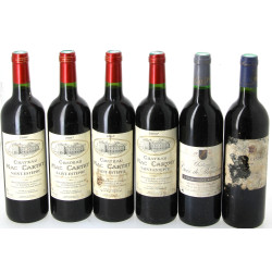 Lot de 6 bouteilles de BORDEAUX: - 4 B 