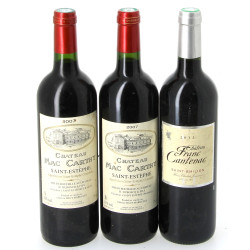 Lot de 3 bouteilles de BORDEAUX: - 2 B 