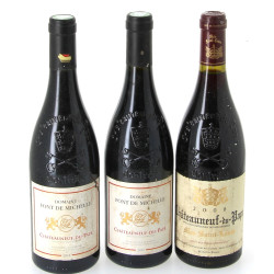 Lot de 3 bouteilles CHATEAUNEUF DU PAPE: