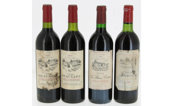 Lot de 4 bouteilles: -1 B LUSSAC St EMI