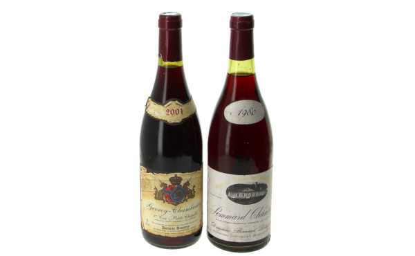 Lot de 2 bouteilles: - 1 B POMMARD CHAN