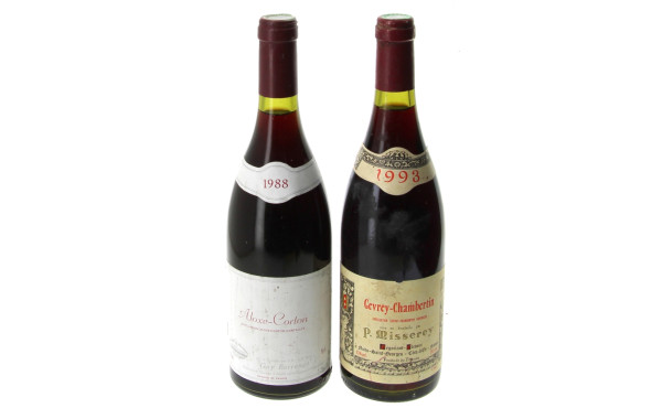 Lot de 2 bouteilles: - 1 B GEVREY CHAMB