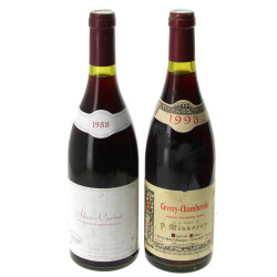 Lot de 2 bouteilles: - 1 B GEVREY CHAMB