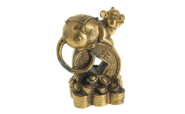 CHINE Xxème - Statuette feng shui en lai