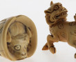 CHINE Xxème - Lot de 2 netsukés à thème 