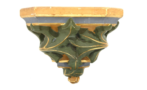 Console d'applique en plâtre peint polyc