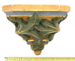 Console d'applique en plâtre peint polyc