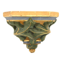 Console d'applique en plâtre peint polyc