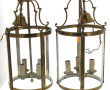 Paire de lanternes circulaires en laiton