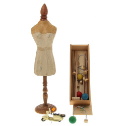 Lot comprenant un jeu de croquet de tabl
