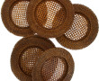 6 assiettes de présentantion en osier et