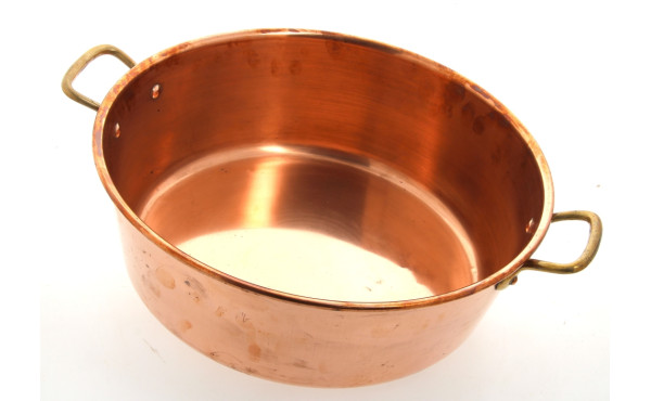 Bassine à confiture en cuivre, diam. 38 