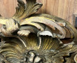 Miroir rocaille en bois et stuc (qqs pet