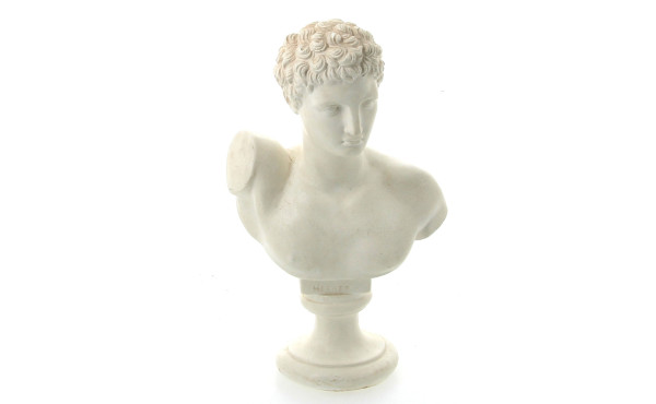 HERMES - Sujet en plâtre patiné blanc d'