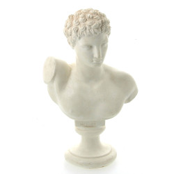HERMES - Sujet en plâtre patiné blanc d'