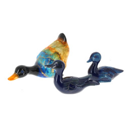 Lot de 3 canards décoratifs dans les ton