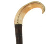 Canne africaine en bois sculpté, pommeau