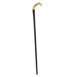 Canne africaine en bois sculpté, pommeau