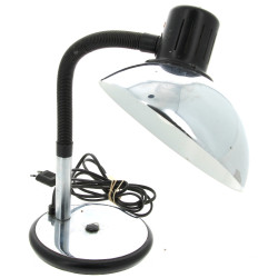 Lampe de bureau en métal chromé