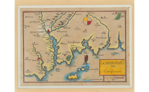 CONCARNEAU - Petite carte ancienne gravé