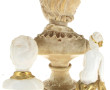 3 statuettes en plâtres dont 2 enfants d