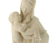 Grande Vierge à l'Enfant en plâtre patin