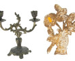 Bois sculpté et doré figurant une main t