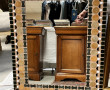 Miroir en céramique dans les tons verts 