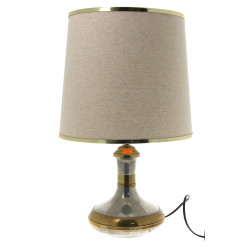 Pied de lampe en laiton et étain, années