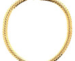 Collier maille plate en plaqué or