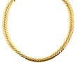 Collier maille plate en plaqué or