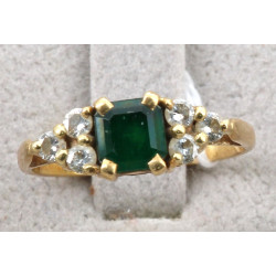 Bague en or jaune 18 carats, poinçon têt