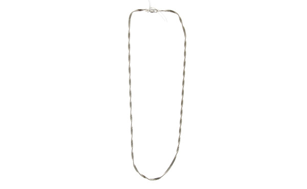 Collier 2 rangs à maille torsadée en arg