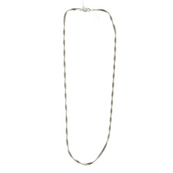 Collier 2 rangs à maille torsadée en arg