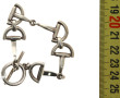Bracelet en argent décor étrier style He