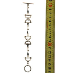 Bracelet en argent décor étrier style He