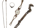 Lot comprenant une gourmette en argent, 