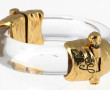 Bracelet jonc en métal doré et plexiglas