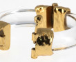 Bracelet jonc en métal doré et plexiglas
