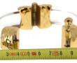 Bracelet jonc en métal doré et plexiglas