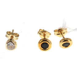 Paire de puces d'oreilles en or jaune 75