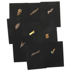 Lot de 12 projets de bijoux peints sur p