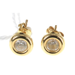 Paire de puces d'oreilles en or jaune 75