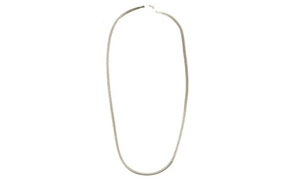 Collier maille plate en argent 925ème, p
