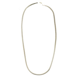 Collier maille plate en argent 925ème, p