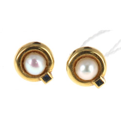 Paire de BO en or jaune 18 cts, poinçon 