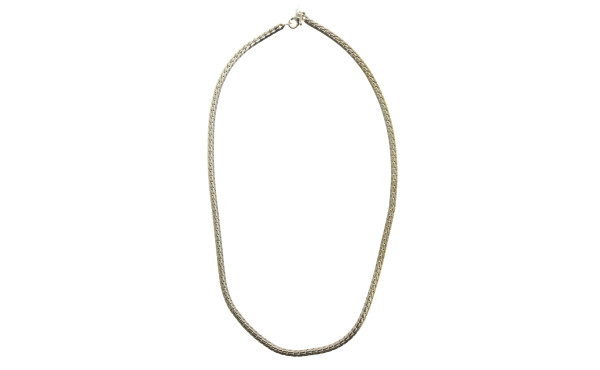 Collier maille plate en argent 925ème, p