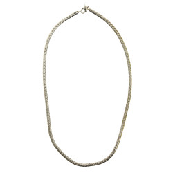 Collier maille plate en argent 925ème, p